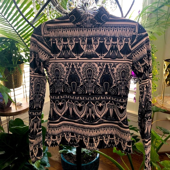 Blackmilk ART DECO HIGH NECK LONG SLEEVE TOP - LIMITED - Picture 1 of 11